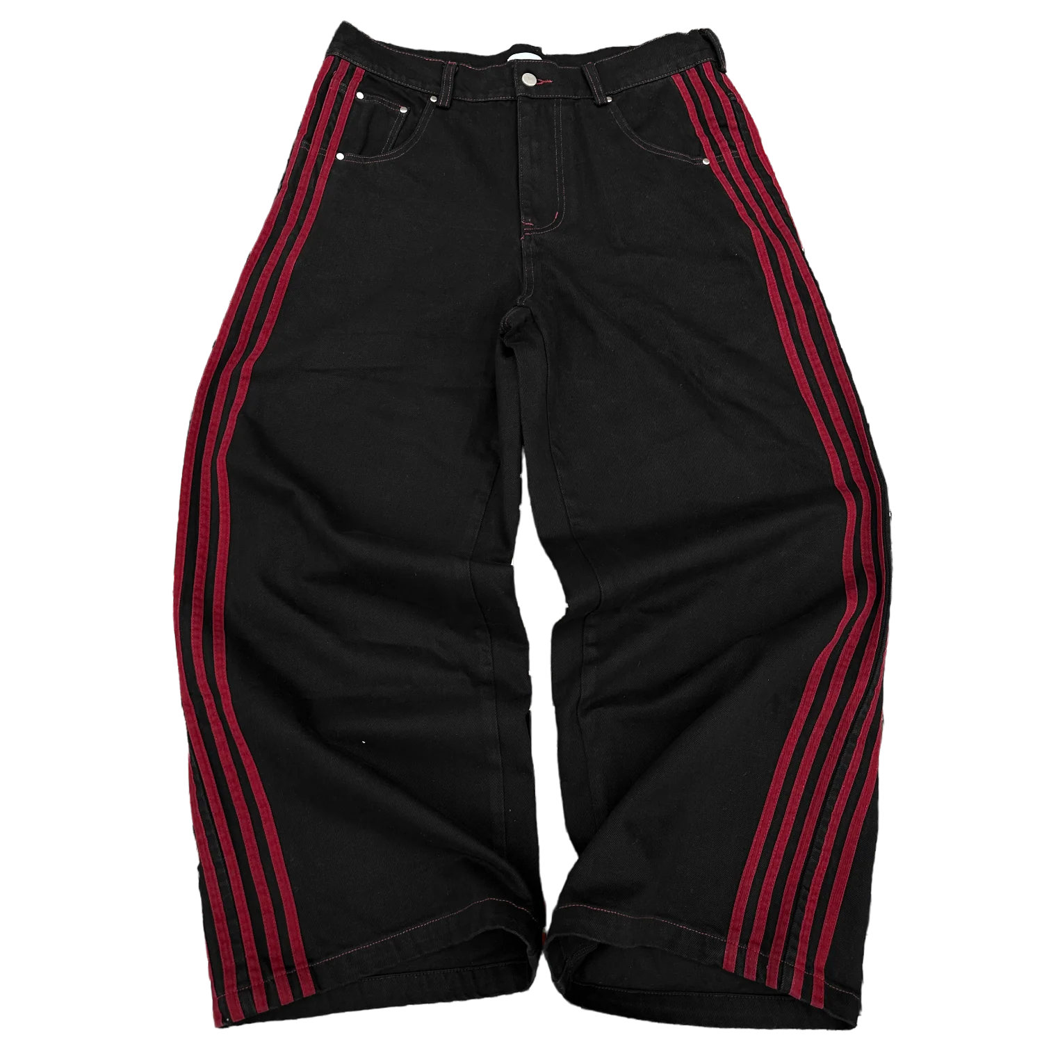 TRACK JEANS (BLACK/RED) - Image 13